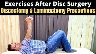 Disc Surgery Lower Back Exercises After Disc Herniation surgery Laminectomy Discectomy Precaution [upl. by Lay956]