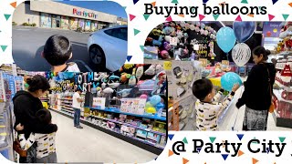 Buying Balloons at Party City timothyspreciousmoments [upl. by Brietta]