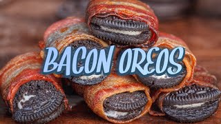 BACON WRAPPED OREOS  english BBQVideo  0815BBQ [upl. by Edualcnaej]