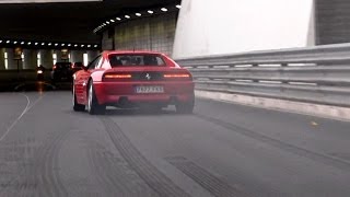 Ferrari 348 BURNOUTS in Monaco [upl. by Farleigh379]