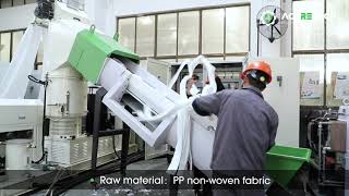 Nonwoven recycling machine Aceretech 2024 [upl. by Kraul]