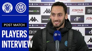 VENEZIA 02 INTER  CALHANOGLU  BASTONI EXCLUSIVE INTERVIEWS SUB ENG 🎤⚫🔵 [upl. by Kopp]