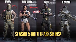 All Season 5 BlackCell Battlepass Operator Skins In MW3 [upl. by Anawyt10]