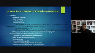 Extinção por decisão do empregado por vontade das partes por desaparecimento e por culpa recíproca [upl. by Tahp]