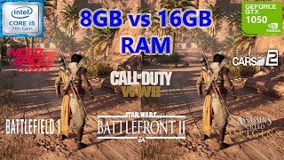 8GB vs 16GB RAM Test in 6 New Games [upl. by Adnhoj366]