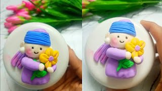 Cute clay characterEasy clay doll tutorial [upl. by Themis]