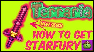 How To Get Starfury In Terraria With Seed 2024  Terraria 1449 [upl. by Serafine]