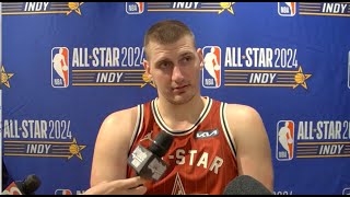 Nikola Jokic Speaks After NBA AllStar Game Jokes Luka Doncic Terrible For ASG [upl. by Zilevi]