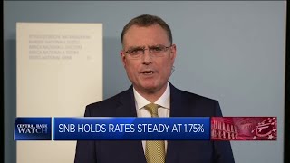 Swiss National Bank holds rates [upl. by Atteyram834]