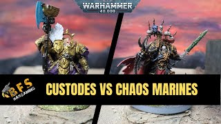 New Adeptus Custodes vs New Chaos Space Marines Warhammer 40k Battle Report 10th Edition [upl. by Lednar]