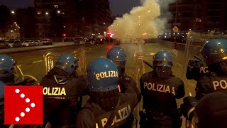 Scontri a Torino primi incidenti tra anarchici e polizia 9 febbraio 2019 [upl. by Lodi]