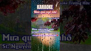 Mưa Qua Ngõ Nhỏ Karaoke tone Nam short [upl. by Dressel]