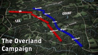 The Wilderness to Cold Harbor Grants Overland Campaign Animated Battle Map [upl. by Kopaz]