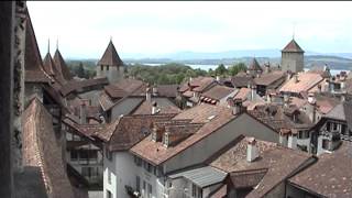 Mittelalterliche Stadt Murten Historical town Murten in Switzerland [upl. by Airym751]