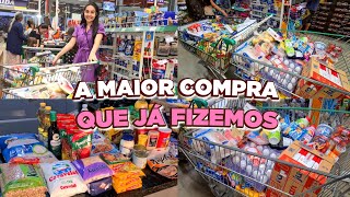 COMPRAS DO MÊS NO ATACADÃO  DEU MAIS DE DOIS CARRINHOS DE TANTA COISA QUE COMPRAMOS 😱 [upl. by Ariet]