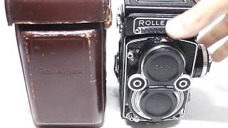 ROLLEIFLEX ローライフレックス 35F Planar プラナー 75mmF35  純正革ケース [upl. by Shurwood879]