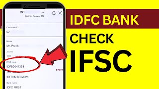 IDFC Bank me IFSC Code Kaise Pata Kare IDFC Bank IFSC Code [upl. by Rediah]