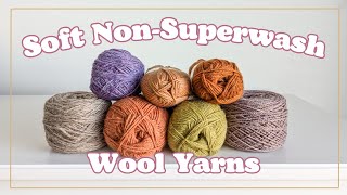 The Best SOFT NonSuperwash Wool Yarns [upl. by Anaihsat]