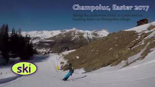 GoPro Skiing from Crest towards Champoluc [upl. by Rior76]