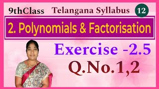 9thClass Polynomials and Factorisation Exercise 25 QNo12 [upl. by Intruok]