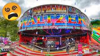 The FASTEST Waltzer Ride Rain 🌧️ and Closed Fairs London on Coronation Day 🇬🇧 Turnham Green [upl. by Rambow]