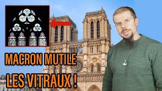 Macron MUTILE NOTREDAME DE PARIS  Ces vitraux révélaient [upl. by Jacquelynn]