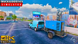 Delivering Flood Lights  Truck amp Logistics Simulator  4K [upl. by Salomone660]