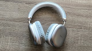 HOCO W35 Max Silvery Headphones Unboxing and Showcase [upl. by Janie25]