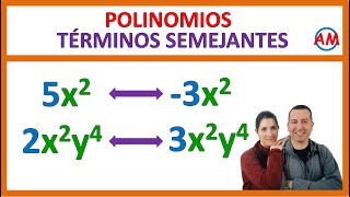 📌 TÉRMINOS SEMEJANTES  POLINOMIOS  Aprendiendo Matemática [upl. by Jasen934]