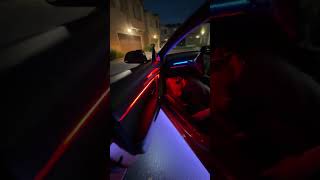 teslaupgrades underglow and ambient light kits for the tesla model 3 teslamodel3 tesla model3 [upl. by Lyrehs]