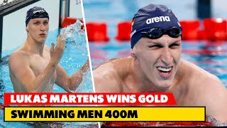 Germans Lukas Martens Wins Gold  Swimming Mens 400m Freestyle  Olympic 2024 [upl. by Konopka189]