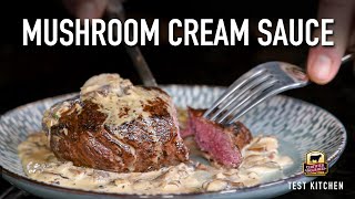 Steak with Mushroom Cream Sauce [upl. by Nylrehc]