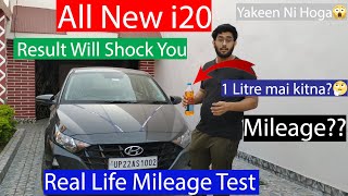 All New i20 Real Life Mileage Test 1 litre mai kitna deti hai🤔 [upl. by Eat]