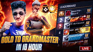 Finally Top 1 Grandmaster 🔥 Rank Push on Live✌freefirelive nonstopgaming gyangaming tondegamer [upl. by Yatnuahs34]