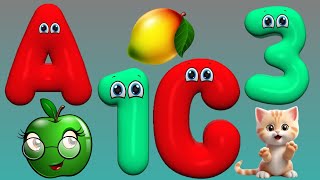 ABC and 123 learning videos for toddlers  Educational videos for toddlers  ABC and 123 learning [upl. by Mercier211]