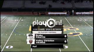 Football  Drake vs Valley Christian [upl. by Langelo530]