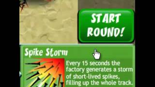 Bloons Tower Defense 4 NEW TOWER SPIKE FACTORY fully upgraded tried on round 75 [upl. by Cowles908]