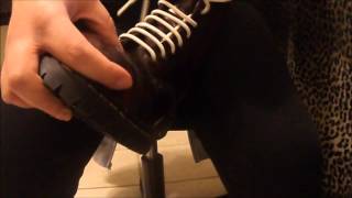 How To Straight LaceBar Lace Your Boots 2 Ways [upl. by Aylad]