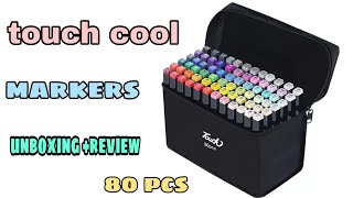 TOUCH COOL MARKERS SET OF 80 PCS UNBOXING REVIEW ZARAS PAPER PLAY [upl. by Haila]