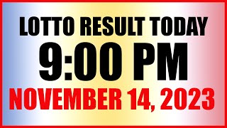 Lotto Result Today 9pm Draw November 14 2023 Swertres Ez2 Pcso [upl. by Abbye]