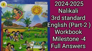 3rd Standard Nalikali English Part2 Workbook Milestone 4 Answers [upl. by Irving]