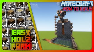 Beste Holzfarm in Minecraft Eiche Birke amp Fichte 🔸 Minecraft 121 amp 120 Tutorial [upl. by Idnahr59]