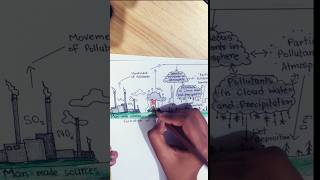 How to Draw a Diagram of Acid Rain  Acid Rain Poster Drawing acidrain science projectshortsdiy [upl. by Papotto]