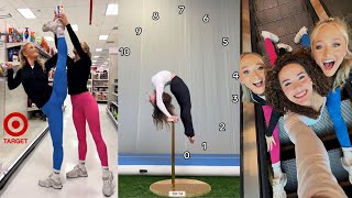 GYMNASTIC CHALLENGE IN TARGET ft Sofie Dossi amp Rybka Twins [upl. by Irehc]