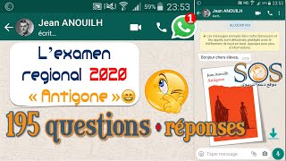 Préparer lEXAMEN RÉGIONAL 2020 📝  Antigone 💯   Réponses 💪 910 💪 [upl. by Anibur]