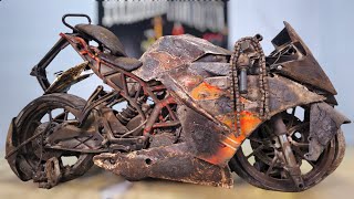 KTM RC 200 restoration  Restored KTM rc200 Sport Motorcycle  Old Bike Restoration [upl. by Nwahsyd]