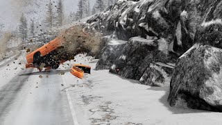 Massive Spike Strip Pileup Car Crashes 9 – BeamNG Drive [upl. by Caneghem]