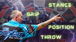 PHIL TAYLOR DARTS throw ANALYSIS [upl. by Ruy817]