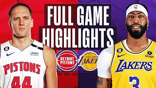 PISTONS at LAKERS  NBA FULL GAME HIGHLIGHTS  November 18 2022 [upl. by Nolos]