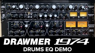 Drawmer 1974 Stereo Parametric Equalizer  Drums EQ Demo [upl. by Kramnhoj]